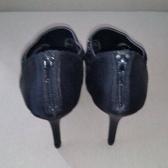 Cause & Effect black sparkly lace stiletto heels NWOT - Picture 2 of 6
